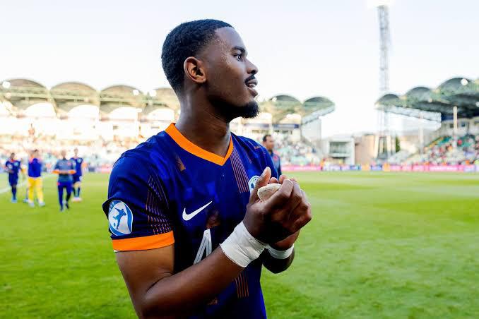 Jorrel Hato in action for Netherlands